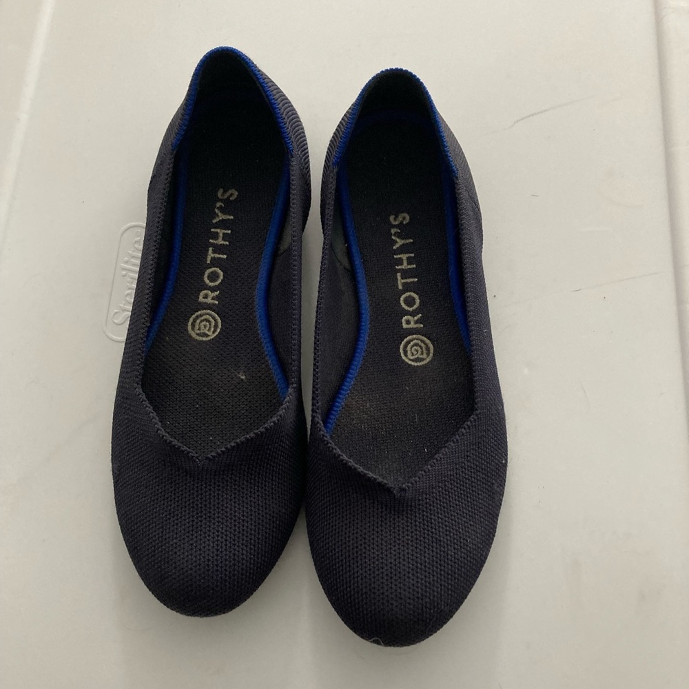 Blue Rothy’s flats